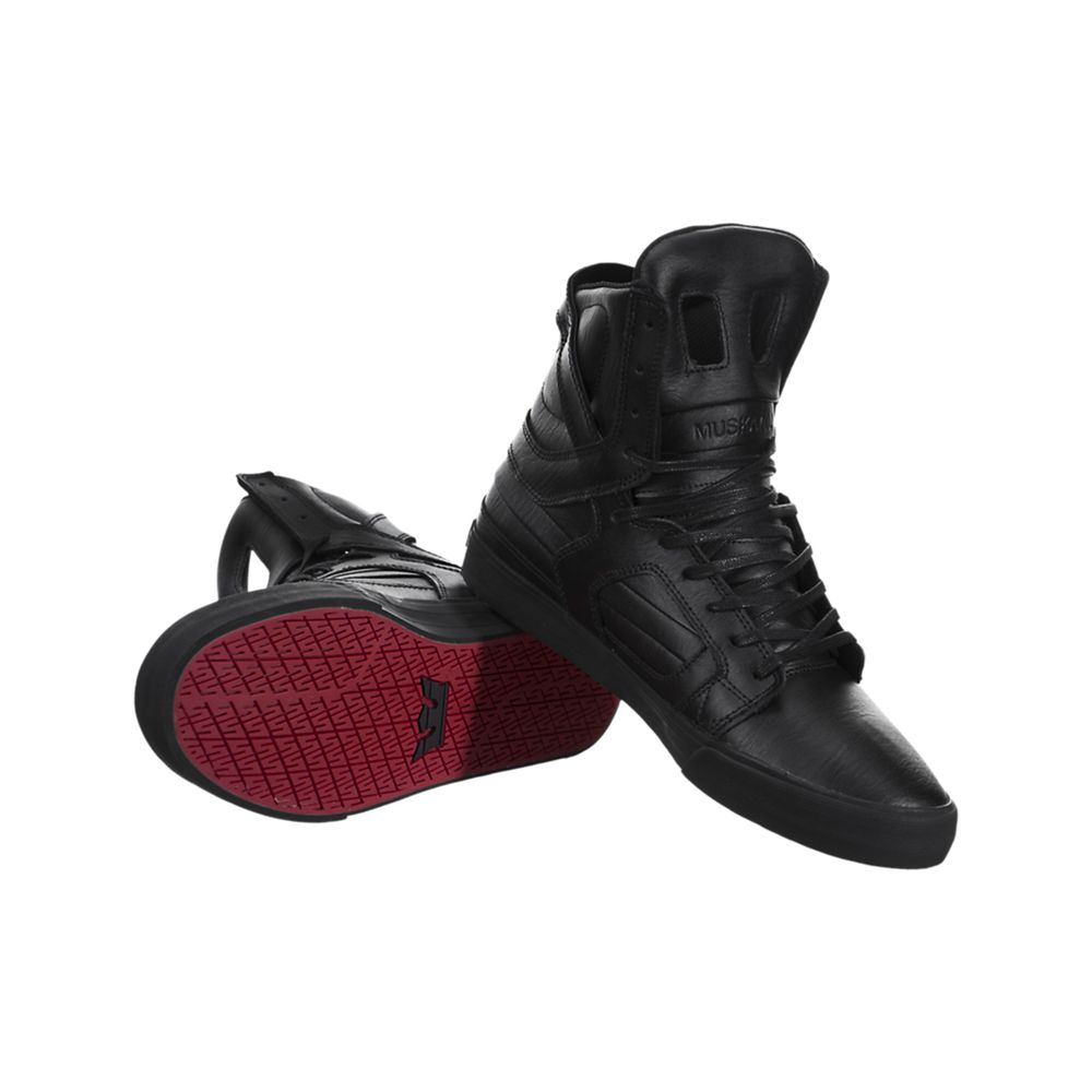 Baskets Montantes Supra SkyTop II Noir Black/Black-Red Homme | PNL-95614969